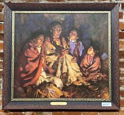 Howard Turping (1846-1912) "Grandfather Speaks" Signed Print