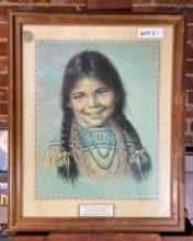 Bill Hampton (1925-1977) "Native American Girl"