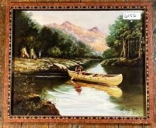 Vee Ola  "Indian in Canoe"