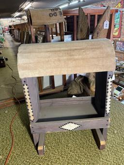 Hand made decorated saddle stand