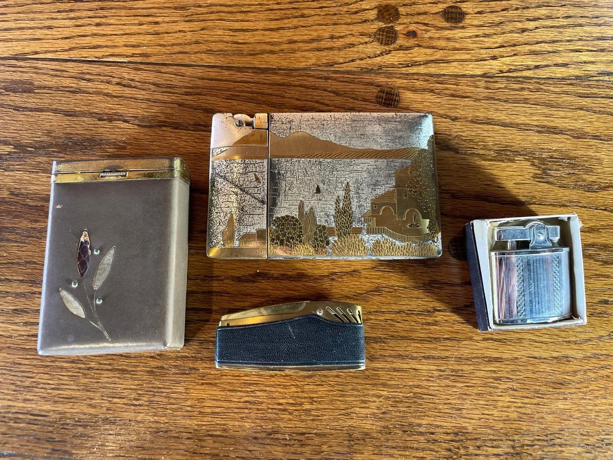 Cigarette case and lighters