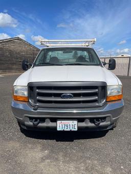 2001 Ford F-250 Pickup Truck w/ Utility Box & Ladder Rack