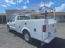 2001 Ford F-250 Pickup Truck w/ Utility Box & Ladder Rack