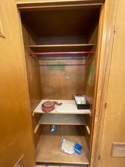 4-Banks Single Door Wooden Cabinet Locker Unit