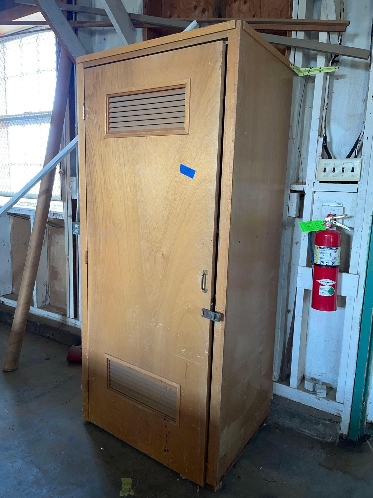 Single Door Cabinet w/ Gas Can