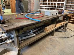 Heavy Duty Work Bench & Contents(See Photos)