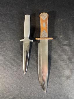 12" Decorative knife & 10" Double blade Knive w/ pewter handle???