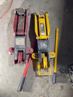 (2) 2-Ton Hydraulic Floor Jacks
