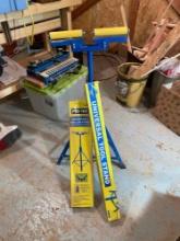 (2) Adjustable Height Roller Stand w/ Twin 6" Rollers