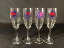 (4) Stemware Glasses Featuring Walla Walla Balloon Stampe