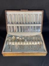 International Sterling Silver "Courtship" Flatware Set Service For-12