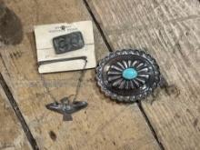 Native American Buckle, Pin & Clip