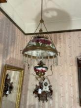 Victorian hanging parlor lamp