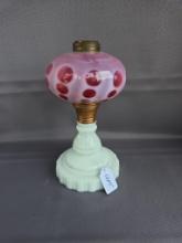 Cranberry coinspot table lamp