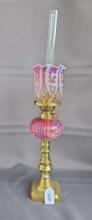 Cranberry peg lamp