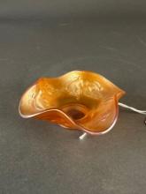 Fenton kittens carnival glass childs dish