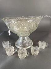 Large punch bowl set