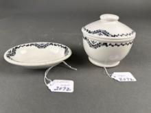 2 piece Mayer stoneware with native design