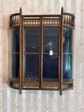 Oak stick and ball wall curved glass china