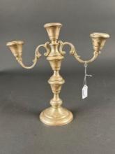 3 light sterling candlabra w/ weighted base