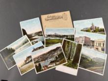 Clarkston souvenir post cardbook with 9 colored post cards
