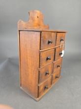 8 drawer wooden spice cabinet