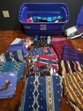 Large tote full of fabric in large pieces