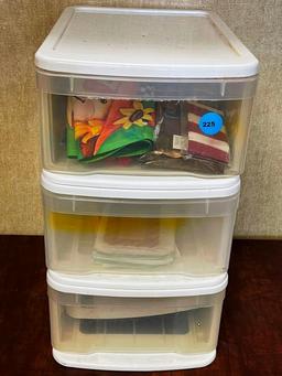 3 Drawer Tote, Seasonal Flags