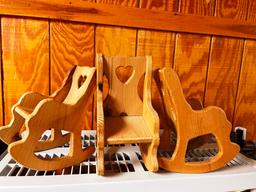 Shelf of Wooden Decorations