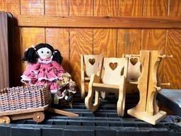 Shelf of Wooden Decorations