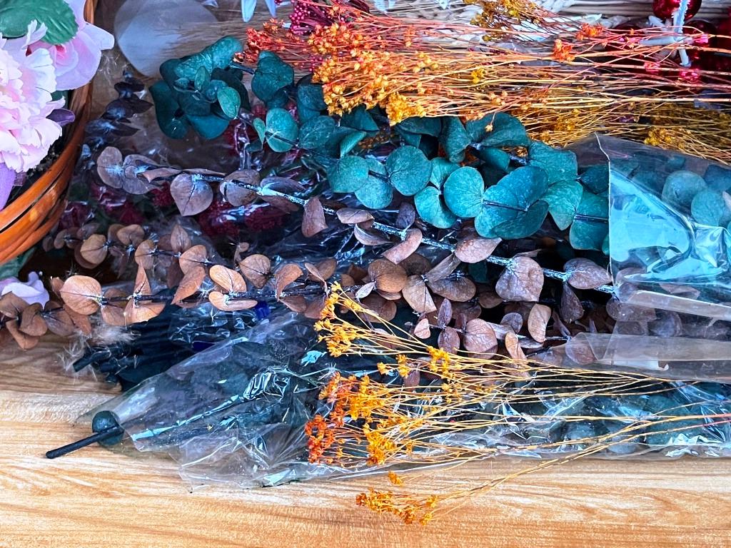 Crate and contents of Artificial Flowers