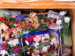 Crate and contents of Artificial Flowers