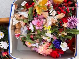 Crate and contents of Artificial Flowers