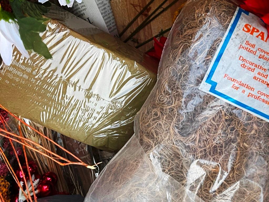 Crate and contents of Artificial Flowers