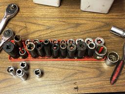 Tool Tray with Ratchets and Sockets