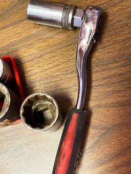 Tool Tray with Ratchets and Sockets