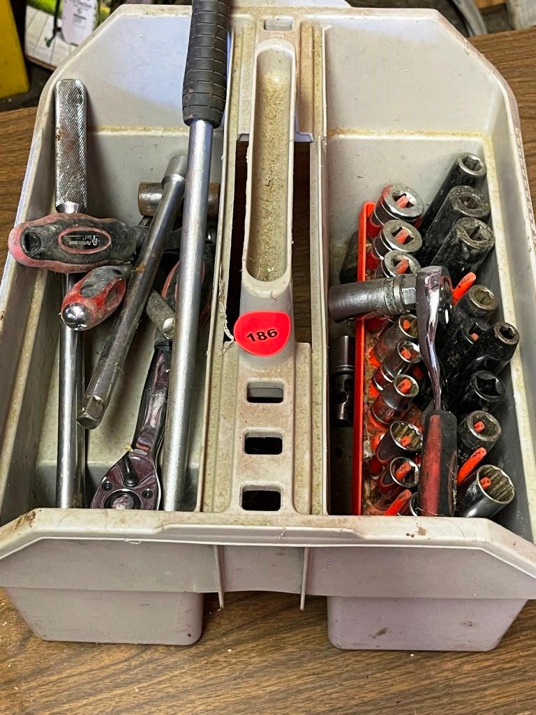 Tool Tray with Ratchets and Sockets