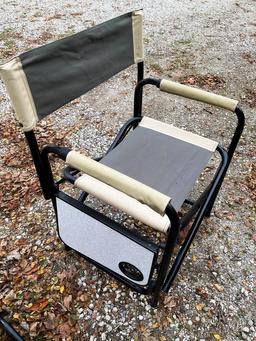 Pair of Camping Chairs with Tray Tables