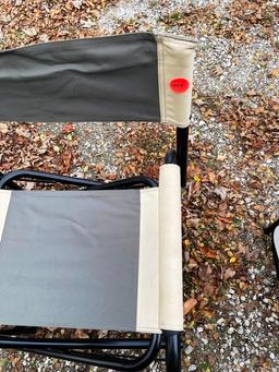 Pair of Camping Chairs with Tray Tables