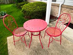Metal Bistro Table and Chairs