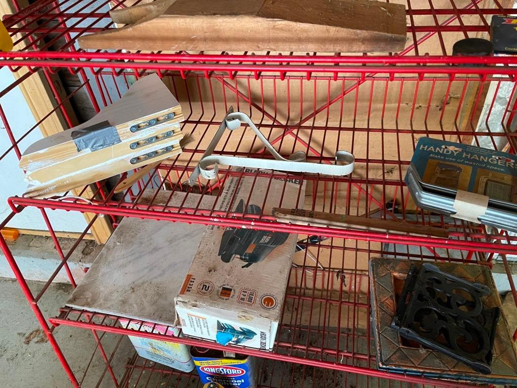 Garage Shelf and Contents