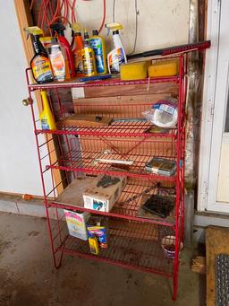 Garage Shelf and Contents