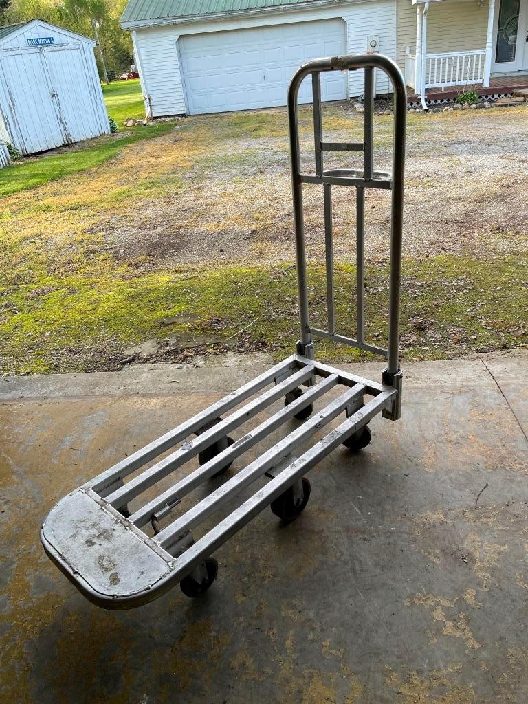 Aluminum Stock Cart with Folding Handle