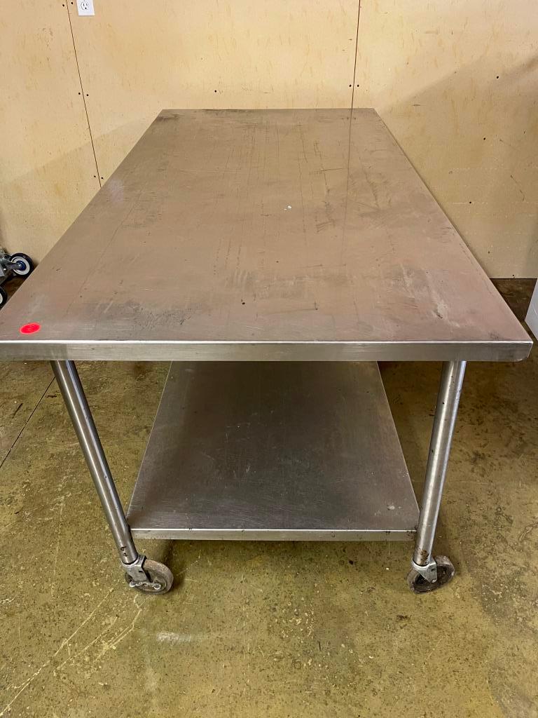 Stainless Steel Table on Wheels