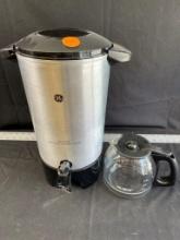 Coffee Percolator Urn and Extra Carafe