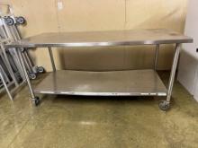 Stainless Steel Table on Wheels