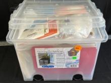 Card Stock Paper in Rolling Storage Case