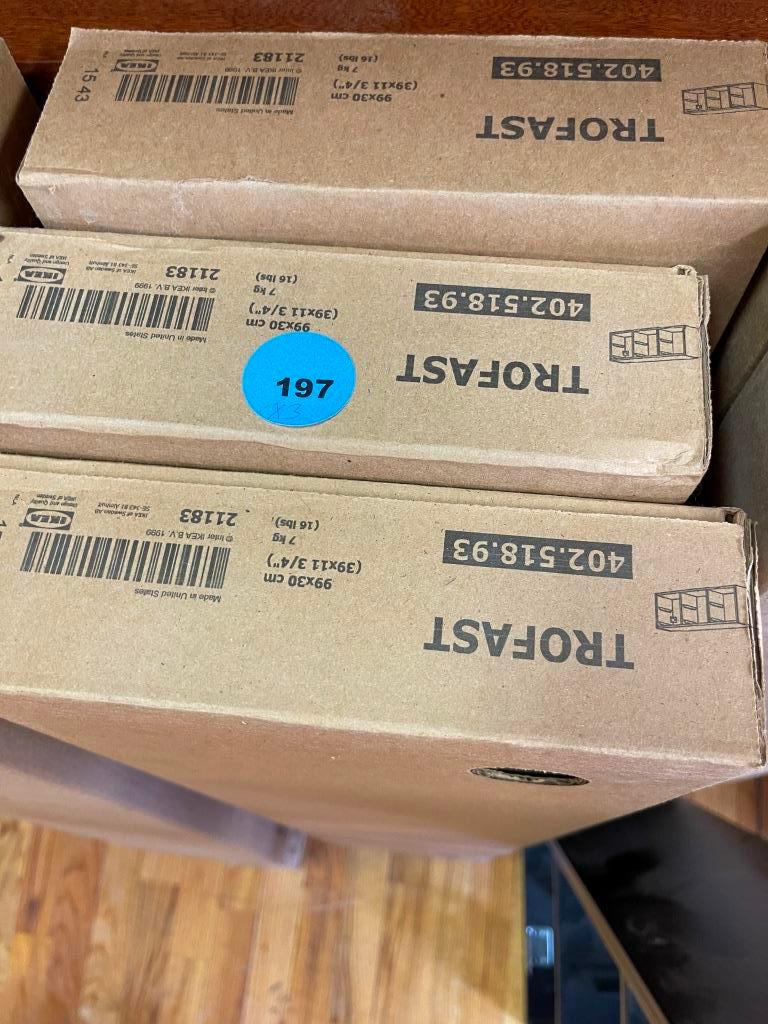 3 IKEA Trofast shelving units