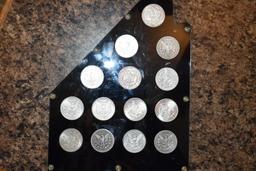 COMPLETE SET (14) OF CC DOLLARS IN NEVADA STATE CAPITAL PLASTIC HOLDER