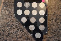 COMPLETE SET (14) OF CC DOLLARS IN NEVADA STATE CAPITAL PLASTIC HOLDER